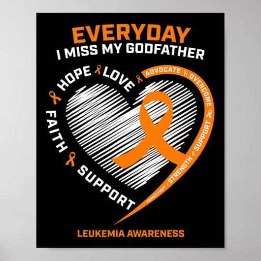 Herinnering aan Godfather leukemie Aware Poster (Voorkant)