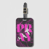 Herinnering aan het geloof met PRAY Bagagelabel (Voorkant (verticaal))