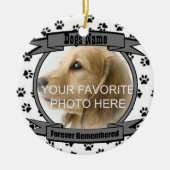 Herinnering aan je hond: nooit vergeten keramisch ornament (Voorkant)
