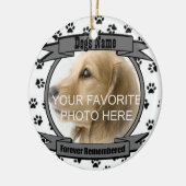 Herinnering aan je hond: nooit vergeten keramisch ornament (Links)