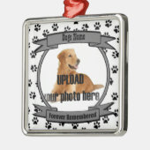 Herinnering aan je hond: nooit vergeten metalen ornament (Links)