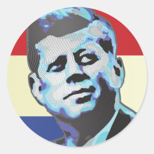 Herinnering aan John F Kennedy Ronde Sticker