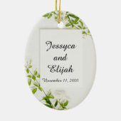 Herinnering aan jou keramiek/ovaal kerstbal trouw  keramisch ornament (Achterkant)