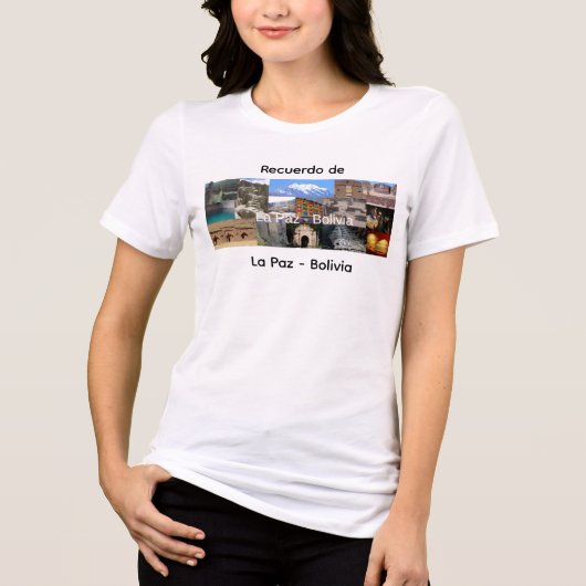 Herinnering aan La Paz Bolivia Tri-Blend Shirt (Voorkant)
