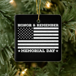 Herinnering aan Memorial Day Army Military Cool Da Keramisch Ornament