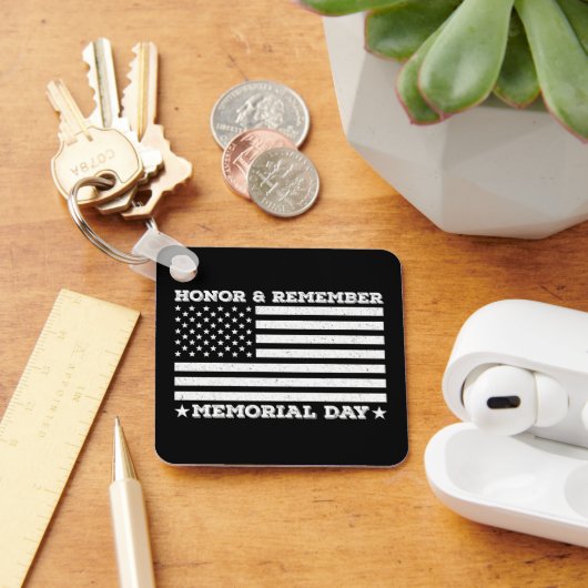 Herinnering aan Memorial Day Army Military Cool Da Sleutelhanger (Bureau)