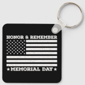 Herinnering aan Memorial Day Army Military Cool Da Sleutelhanger (Achterkant)