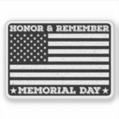 Herinnering aan Memorial Day Army Military Cool Da Sticker (Voorkant)