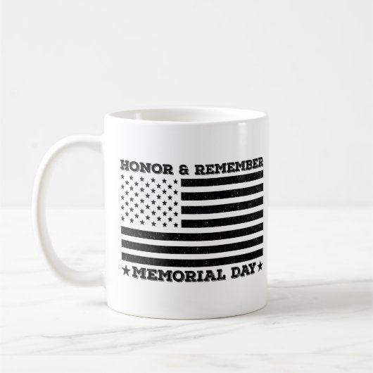 Herinnering aan Memorial Day Patriotic Design Funn Koffiemok (Links)