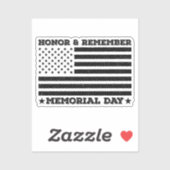 Herinnering aan Memorial Day Patriotic Design Funn Sticker (Vel)