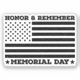 Herinnering aan Memorial Day Patriotic Design Funn Sticker