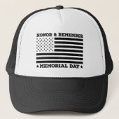 Herinnering aan Memorial Day Patriotic Design Funn Trucker Pet (Voorkant)