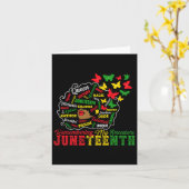Herinnering aan mijn anker Juneteenth Celebrate Bl Kaart (Gele Bloem)