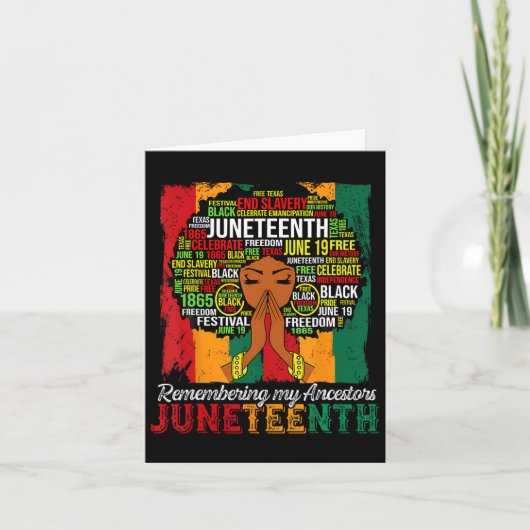Herinnering aan mijn anker Juneteenth Celebrate Bl Kaart (Voorkant)