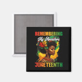 Herinnering aan mijn anker Juneteenth Celebrate Bl Magneet (Voorkant / Achterkant)