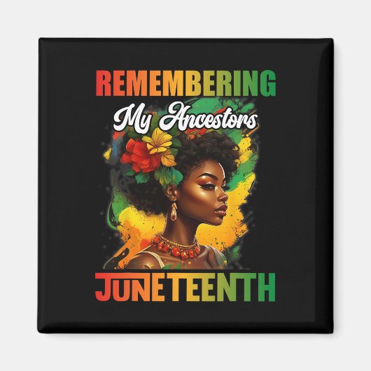 Herinnering aan mijn anker Juneteenth Celebrate Bl Magneet (Voorkant)
