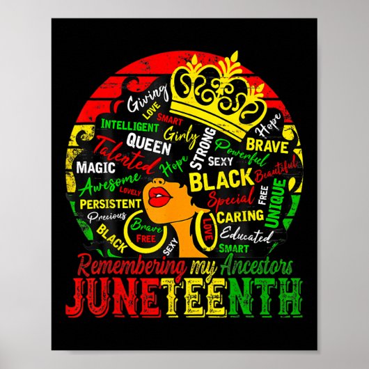Herinnering aan mijn anker Juneteenth Celebrate Bl Poster (Voorkant)