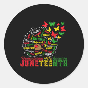 Herinnering aan mijn anker Juneteenth Celebrate Bl Ronde Sticker