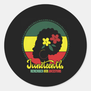 Herinnering aan mijn anker Juneteenth Celebrate Bl Ronde Sticker