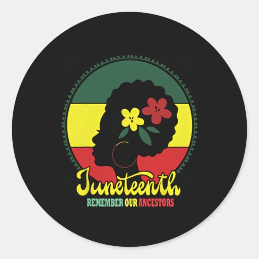 Herinnering aan mijn anker Juneteenth Celebrate Bl Ronde Sticker (Voorkant)