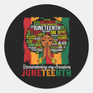 Herinnering aan mijn anker Juneteenth Celebrate Bl Ronde Sticker