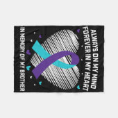 Herinnering aan mijn broer: zelfmoordbewustzijn Pr Fleece Deken (Voorkant (Horizontaal))