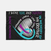 Herinnering aan mijn broer: zelfmoordbewustzijn Pr Fleece Deken (Voorkant (Horizontaal))