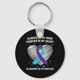 Herinnering aan mijn broer: zelfmoordbewustzijn Pr Sleutelhanger