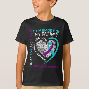 Herinnering aan mijn broer: zelfmoordbewustzijn Pr T-shirt