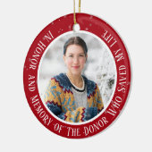 Herinnering aan mijn donortransplantatie Kerstmis Keramisch Ornament (Links)