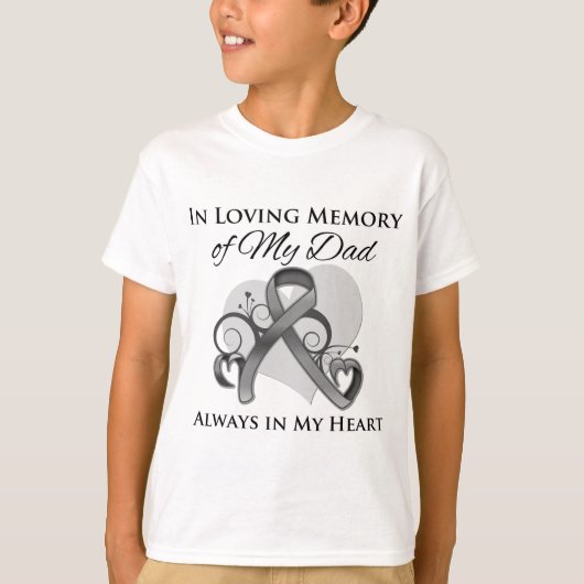 Herinnering aan mijn vader - hersenkanker t-shirt (Voorkant)