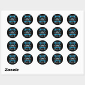 Herinnering aan mijn vader in de hemel ronde sticker (Vel)