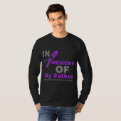 Herinnering aan mijn vader Pancreatic Cancer T-shirt (Voorkant volledig)