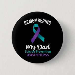 Herinnering aan mijn vader zelfmoordpreventie bewu ronde button 5,7 cm