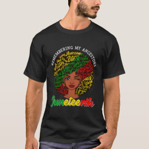 Herinnering aan mijn voorouders Junenth Black Afri T-shirt