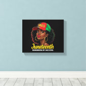 Herinnering aan mijn voorouders Juneteenth Black M Canvas Afdruk (Insitu (Houten vloer))