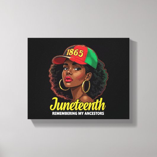 Herinnering aan mijn voorouders Juneteenth Black M Canvas Afdruk (Voorkant)