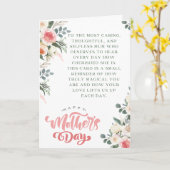 herinnering aan onbaatzuchtige moeder, moederdag k kaart (Gele Bloem)