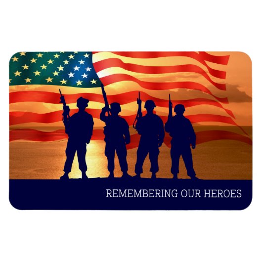 Herinnering aan onze helden. Military Magneet (Horizontaal)