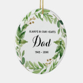 Herinnering aan pap Ornament kerstcadeautjes (Rechts)