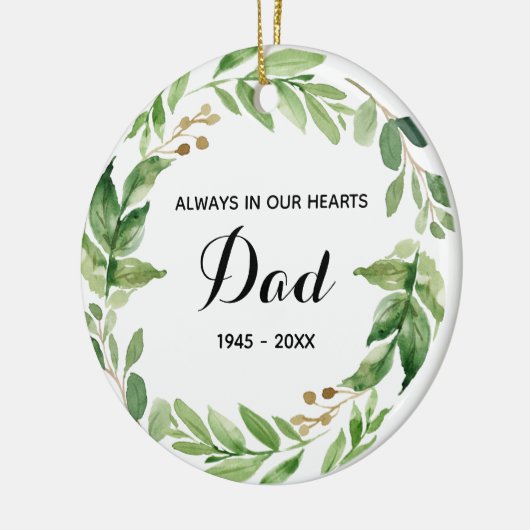 Herinnering aan pap Ornament kerstcadeautjes (Links)