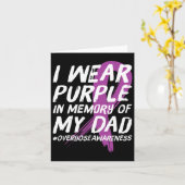 Herinnering Aan Papa Draag Paars Overdosis Bewustz Kaart (Gele Bloem)