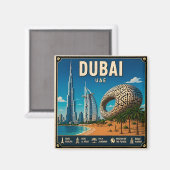 🧲 Herinnering aan reis naar Dubai UAE 🏜️ Magneet (Voorkant / Achterkant)