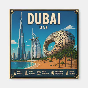 🧲 Herinnering aan reis naar Dubai UAE 🏜️ Magneet