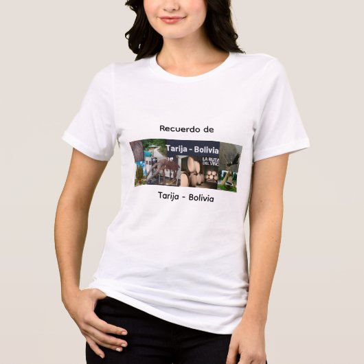 Herinnering aan Tarija Bolivia Tri-Blend Shirt (Voorkant)