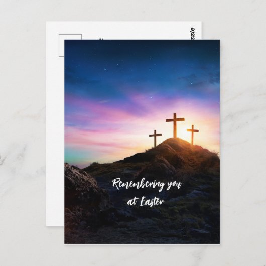 Herinnering aan u bij het paasbewerkbare Briefkaar Briefkaart (Voorkant / Achterkant)