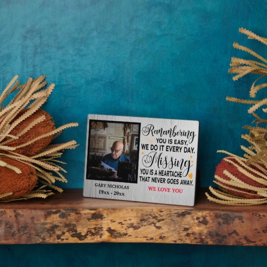 Herinnering aan uw gepersonaliseerde foto van het  fotoplaat (Zijkant)