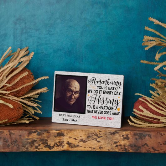 Herinnering aan uw gepersonaliseerde foto van het  fotoplaat (Zijkant)