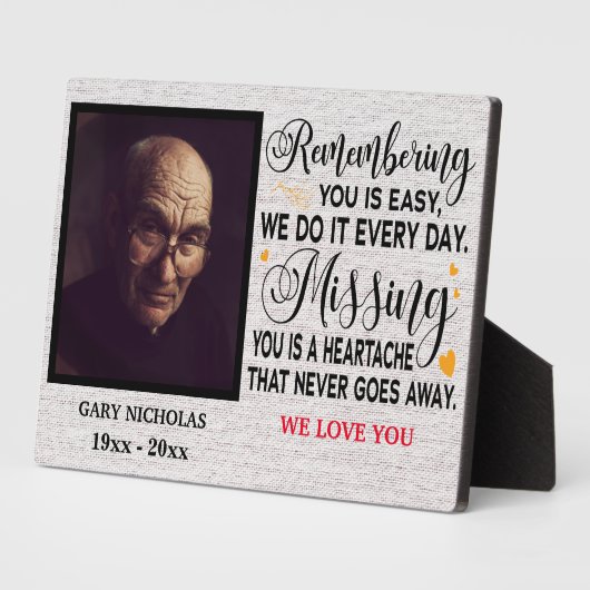 Herinnering aan uw gepersonaliseerde foto van het  fotoplaat (Zijkant)