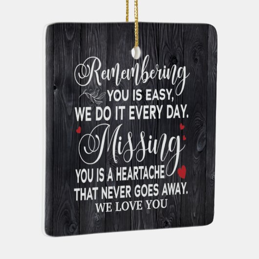 Herinnering aan uw gepersonaliseerde foto van het  keramisch ornament (Rechts)